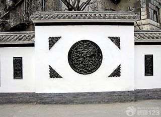 中式风格复古庭院围墙设计效果图