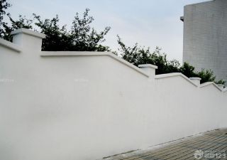 简约中式风格白色围墙护栏效果图