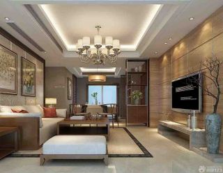  美式休闲风格55平米两室一厅客厅装修设计图 