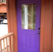 2023木别墅紫色门装修案例欣赏