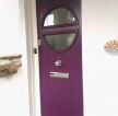 美式现代风格小户型室内紫色门装修效果图片