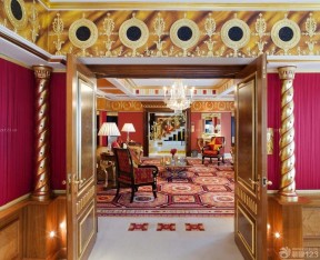 迪拜七星级酒店室内双开门设计效果图