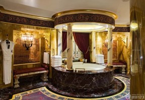 迪拜七星级酒店 大理石包裹浴缸