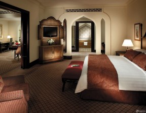 迪拜七星级酒店客房隔断设计效果图片