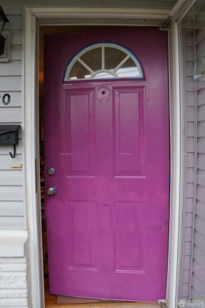 简约美式乡村风格紫色门装修图片欣赏