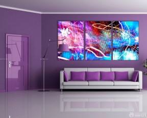 紫色门 家装客厅设计