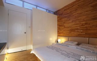 45平米小户型卧室隐形门背景墙装修设计图 