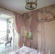 美式家居手绘卧室背景墙图片