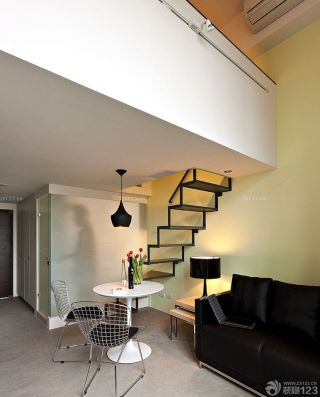 90平米跃层简约家居客厅设计效果图