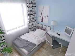 小卧室蓝色墙面设计案例