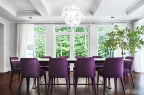 美式家装餐厅木制窗户设计效果图