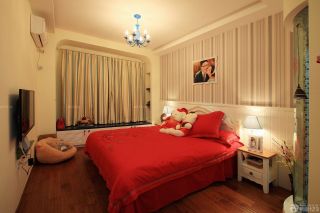 60平米温馨浪漫小户型装修婚房卧室装修效果图 