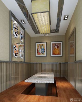 最新新中式风格饭店包厢装饰图片