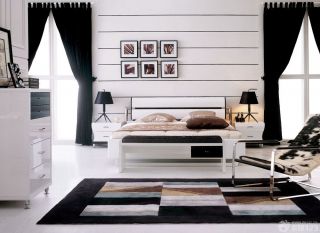 时尚主卧室后现代风格窗帘设计效果图