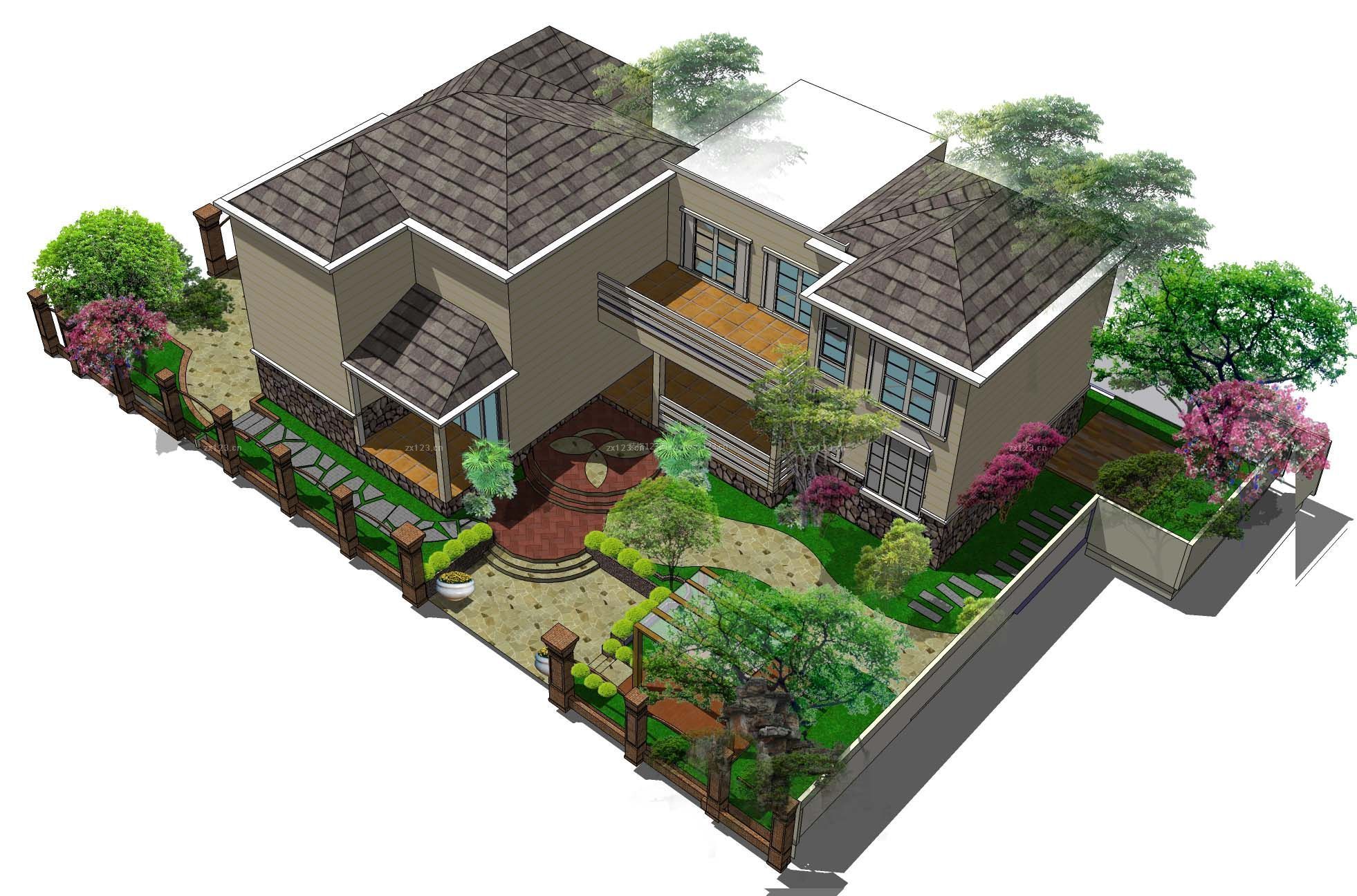 QH1015中式一层小户型现代新款简约简单农村二开间自建平房别墅设计图 - 青禾乡墅科技