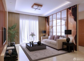 中式客厅窗帘 现代简约风格