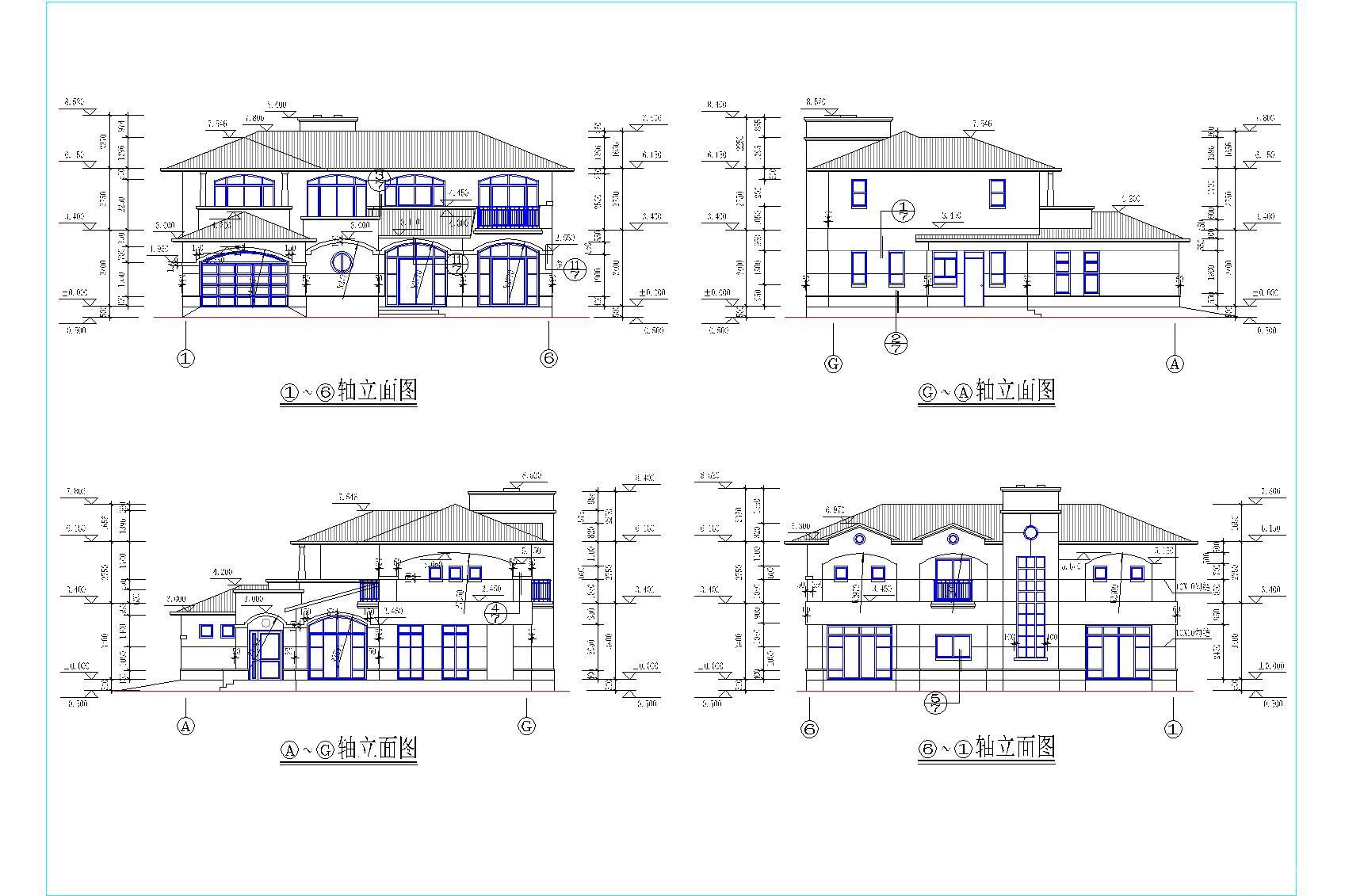 小户型自建房建筑立面图