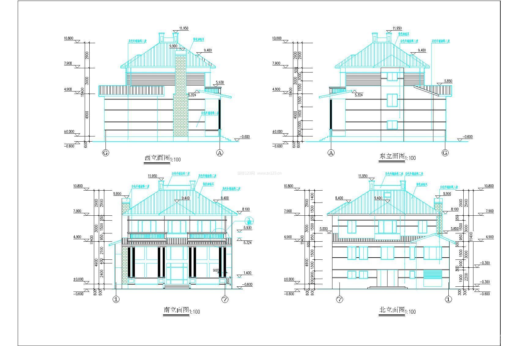 自建樓房建築立面圖設計