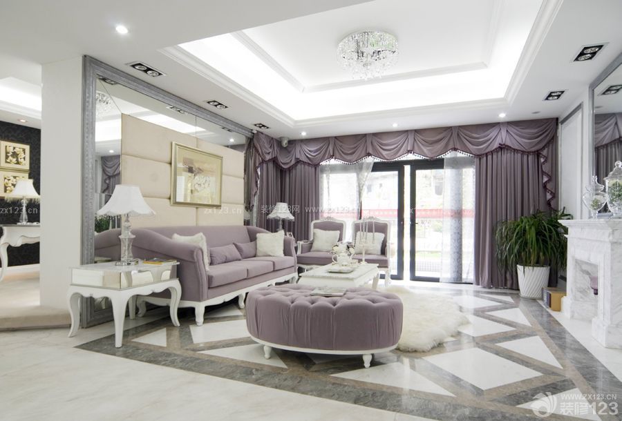 欧式风格家具多人沙发设计图