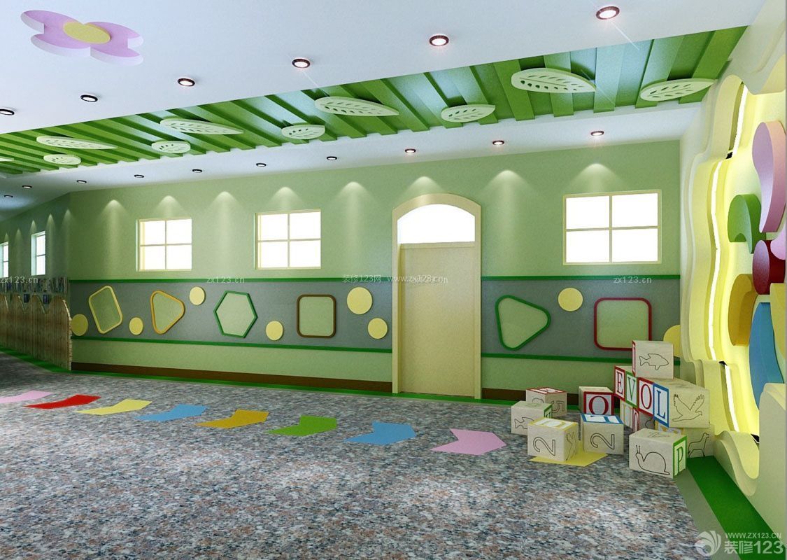 幼儿园教室墙体彩绘设计装修效果图