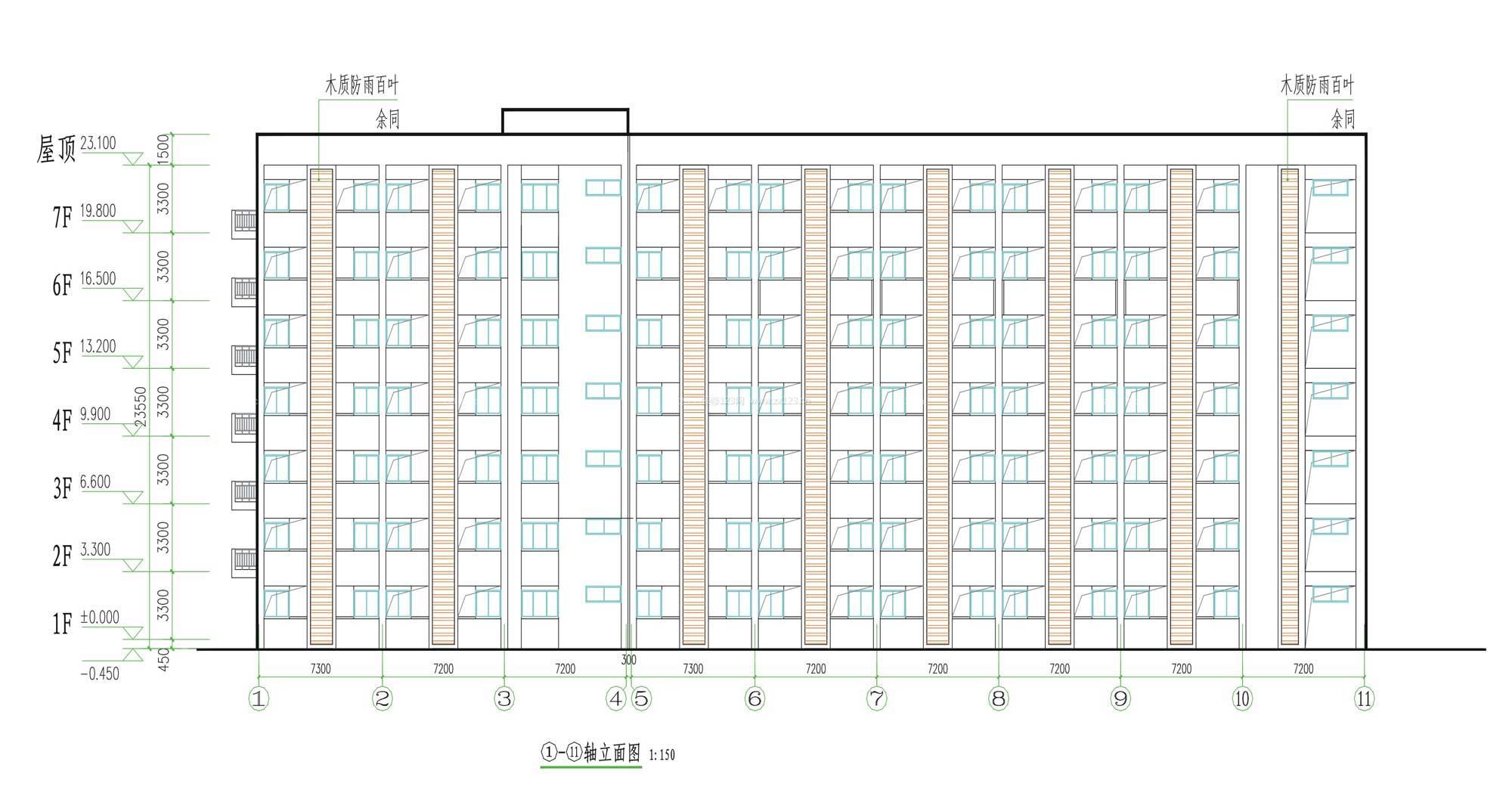 简单住宅楼立面图图片