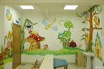 幼儿园教室内部墙体彩绘效果图