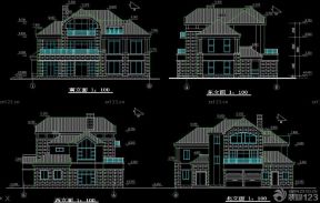 144平米房屋建筑立面图设计