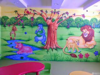 幼儿园动漫墙体彩绘效果图