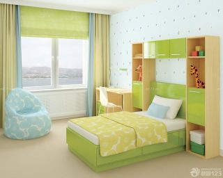 现代简约风格10平米儿童房床头柜设计图