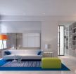 地中海风格小户型客厅沙发地毯贴图欣赏 