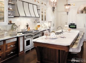 美式家庭厨房人造大理石设计图片大全