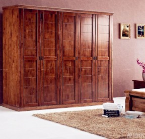 推拉门衣柜 美式古典实木家具