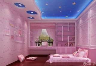 欧式儿童房梦幻女孩卧室装修设计图