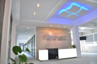 河南公司前台logo背景墙设计效果图