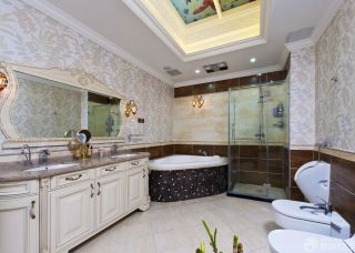欧式卫生间浴缸马赛克瓷砖设计图