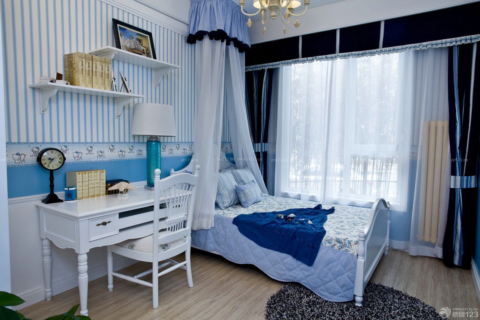 地中海风格儿童房9平米卧室装修效果图