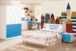 最新地中海风格儿童房床头背景墙装修设计图
