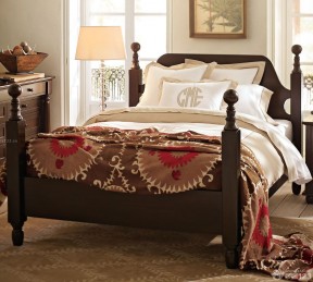 美式家装卧室美式乡村床装潢图片大全欣赏