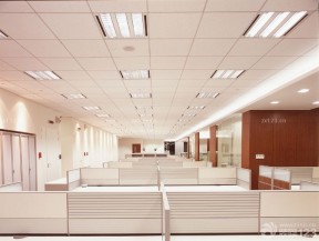 办公空间格栅灯设计效果图片