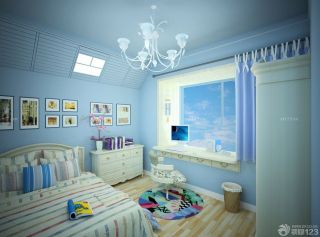 最新地中海风格儿童房卧室装修设计图
