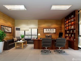 中式小型办公室格栅灯设计图片