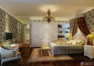 欧式风格三室一厅卧室设计效果图