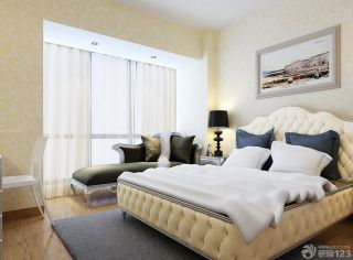 欧式风格三室一厅双人床设计图片