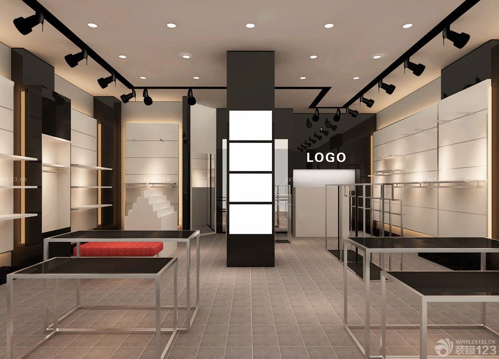 欧式服装店货柜设计效果图