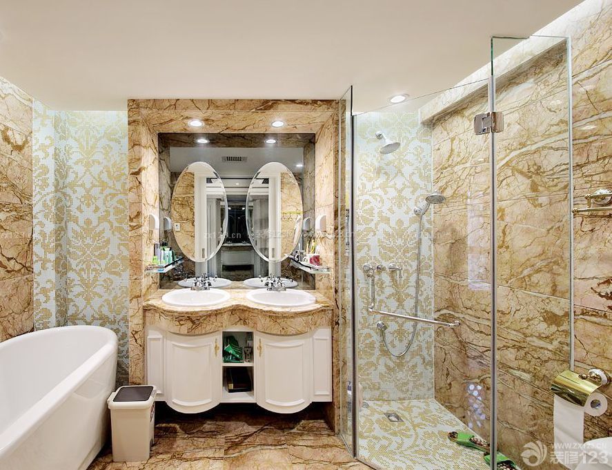 欧式家装浴室马赛克瓷砖贴图