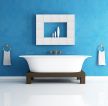 卫浴展厅青色墙面布置效果图
