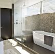 家居浴室按摩浴缸背景墙马赛克瓷砖贴图