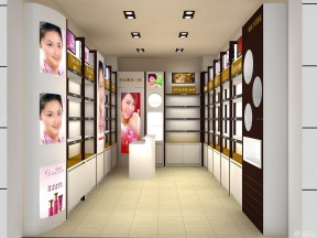 化妆品专卖店货柜设计效果图