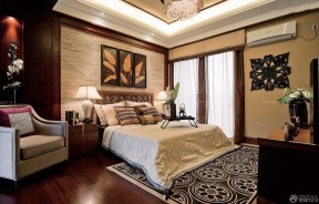 中式风格别墅设计 卧室床的摆放