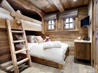 美式乡村风格10平方米卧室实木家具装修设计图